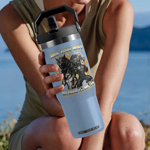 Hide Your Wife The Alpha is Here Flip Straw Tumbler Cringe Werewolf Alpha Meme Humor TS14 One Size: 30 oz Light Blue Print Your Wear