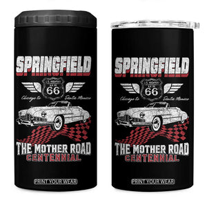Springfield Missouri US Highway 66 Centennial Keepsake 4 in 1 Can Cooler Tumbler Vintage 1950 Classic American Car Convertible TS14 One Size: 16 oz Black Print Your Wear
