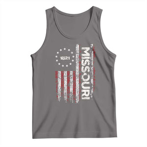 Missouri Missourian MO American Flag Established 1821 Tank Top TS14 Deep Heather Print Your Wear