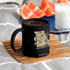 Missouri Map Landmarks Major Cities Roads Flag Coffee Mug