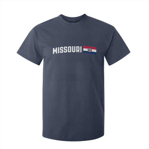 Missouri Missourian MO State Flag T Shirt For Kid TS14 Navy Print Your Wear