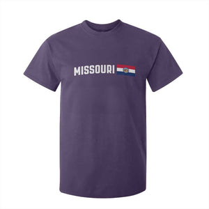 Missouri Missourian MO State Flag T Shirt For Kid TS14 Purple Print Your Wear