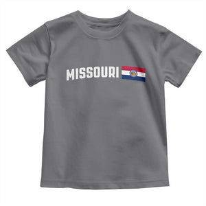 Missouri Missourian MO State Flag Toddler T Shirt TS14 Charcoal Print Your Wear