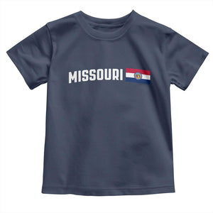 Missouri Missourian MO State Flag Toddler T Shirt TS14 Navy Print Your Wear