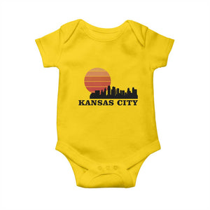 Kansas City Missouri Retro 80s Style Baby Onesie TS14 Daisy Print Your Wear