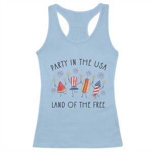 Patriotic Doodle Racerback Tank Top Watermelon Hotdog Firework Cute Fourth of July
