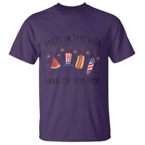 Patriotic Doodle T Shirt Watermelon Hotdog Firework Cute Fourth of July TS14 Purple Print Your Wear