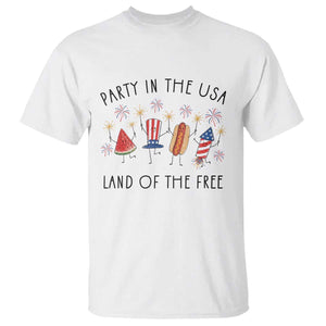 Patriotic Doodle T Shirt Watermelon Hotdog Firework Cute Fourth of July TS14 White Print Your Wear