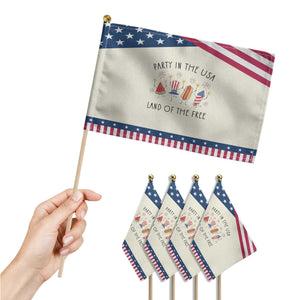 Cute Fourth of July Patriotic Handheld Flag Watermelon Hotdog Firework