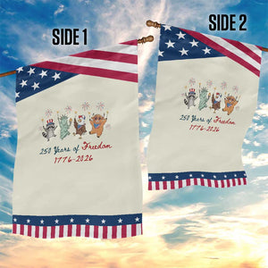 250 Years Of Freedom Patriotic Garden Flag America Raccoon Goose Highland Cow 4th of July TS14 Print Your Wear