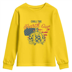 Chill The Fourth Out Youth Sweatshirt Funny FDT 4th of July