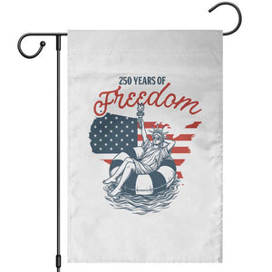 Chill The Fourth Out Garden Flag Funny Statue of Liberty 4th of July
