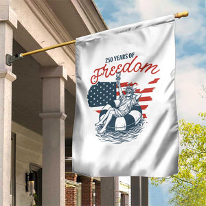 Chill The Fourth Out Garden Flag Funny Statue of Liberty 4th of July