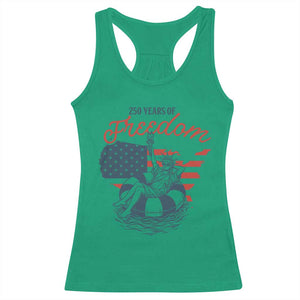 Chill The Fourth Out Racerback Tank Top Funny Statue of Liberty 4th of July