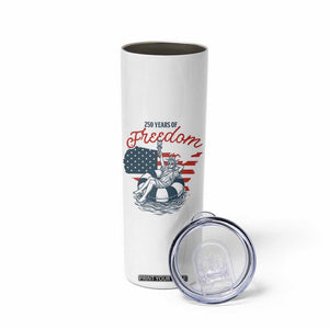 Chill The Fourth Out Skinny Tumbler Funny Statue of Liberty 4th of July