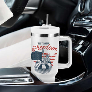 Chill The Fourth Out Tumbler With Handle Funny Statue of Liberty 4th of July