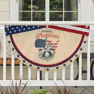 250 Years Of Freedom Patriotic Fan Flag America Raccoon Goose Highland Cow 4th of July