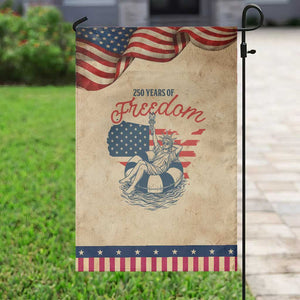 Chill The Fourth Out Patriotic Garden Flag Funny Statue of Liberty 4th of July