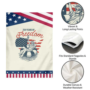 Chill The Fourth Out Patriotic Garden Flag Funny Statue of Liberty 4th of July