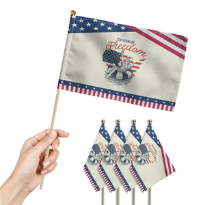 Chill The Fourth Out Patriotic Handheld Flag Funny Statue of Liberty 4th of July