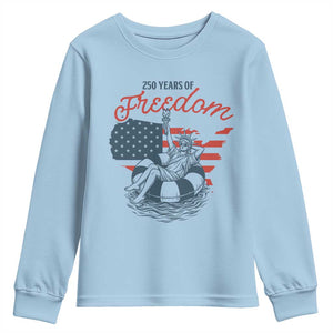 Chill The Fourth Out Youth Sweatshirt Funny Statue of Liberty 4th of July