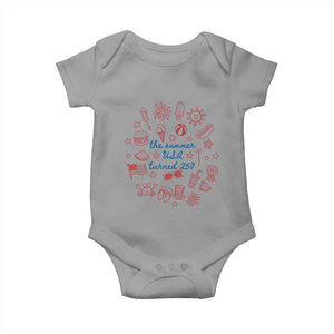The Summer USA Turned 250 Baby Onesie 250 Years America Anniversary 4th of July TS14 Sport Gray Print Your Wear
