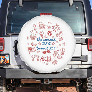 The Summer USA Turned 250 Spare Tire Cover 250 Years America Anniversary 4th of July
