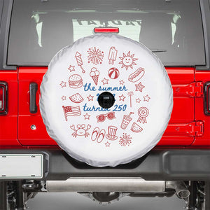 The Summer USA Turned 250 Spare Tire Cover 250 Years America Anniversary 4th of July