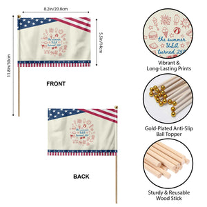 The Summer USA Turned 250 Patriotic Handheld Flag 250 Years America Anniversary 4th of July