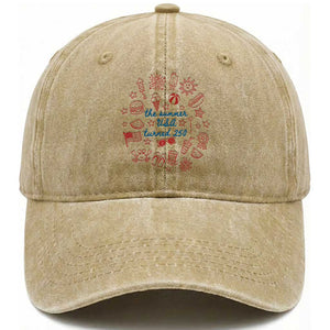 The Summer USA Turned 250 Washed Cotton Baseball Cap 250 Years America Anniversary 4th of July