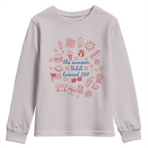 The Summer USA Turned 250 Youth Sweatshirt 250 Years America Anniversary 4th of July