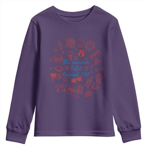 The Summer USA Turned 250 Youth Sweatshirt 250 Years America Anniversary 4th of July