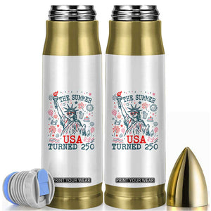 250 Years America Anniversary Statue of Liberty Bullet Tumbler The Summer USA Turned 250