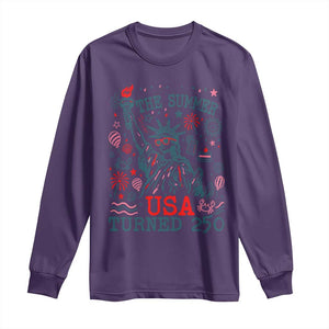 250 Years America Anniversary Statue of Liberty Long Sleeve Shirt The Summer USA Turned 250