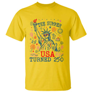 250 Years America Anniversary Statue of Liberty T Shirt The Summer USA Turned 250