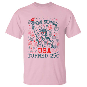 250 Years America Anniversary Statue of Liberty T Shirt The Summer USA Turned 250