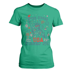 250 Years America Anniversary Statue of Liberty T Shirt For Women The Summer USA Turned 250