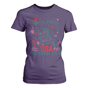 250 Years America Anniversary Statue of Liberty T Shirt For Women The Summer USA Turned 250