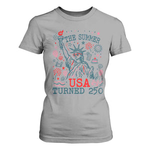 250 Years America Anniversary Statue of Liberty T Shirt For Women The Summer USA Turned 250