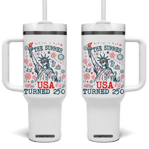 250 Years America Anniversary Statue of Liberty Tumbler With Handle The Summer USA Turned 250