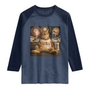 USA 250th Anniversary Statue of Liberty Raglan Shirt The Summer USA Turned 250