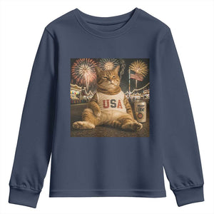 USA 250th Anniversary Statue of Liberty Youth Sweatshirt The Summer USA Turned 250