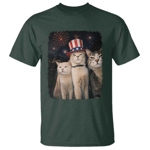 Patriotic Smoking Cat T Shirt Funny American Cat Lover 4th of July