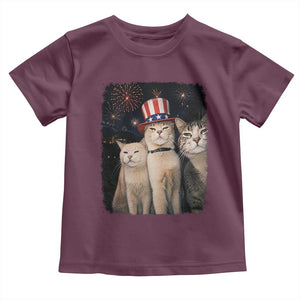 Patriotic Smoking Cat Toddler T Shirt Funny American Cat Lover 4th of July