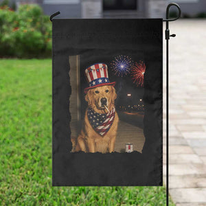 Patriotic Smoking Golden Retriever Garden Flag Funny Dog Lover Dad 4th Of July TS14 Print Your Wear