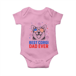 Best Corgi Dad Ever Baby Onesie Funny Dog Lover Dad 4th Of July