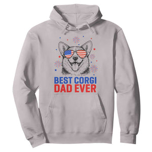 Best Corgi Dad Ever Hoodie Funny Dog Lover Dad 4th Of July