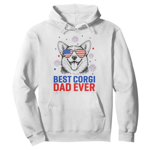 Best Corgi Dad Ever Hoodie Funny Dog Lover Dad 4th Of July