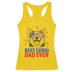 Best Corgi Dad Ever Racerback Tank Top Funny Dog Lover Dad 4th Of July