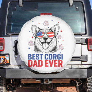 Best Corgi Dad Ever Spare Tire Cover Funny Dog Lover Dad 4th Of July